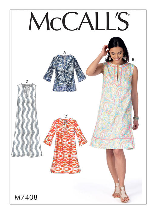 a line tunic dress pattern McCalls M7408 Women's & A-Line – Schnittmuster-Online 80discount michseifert on LTK My Actual Bust is:40