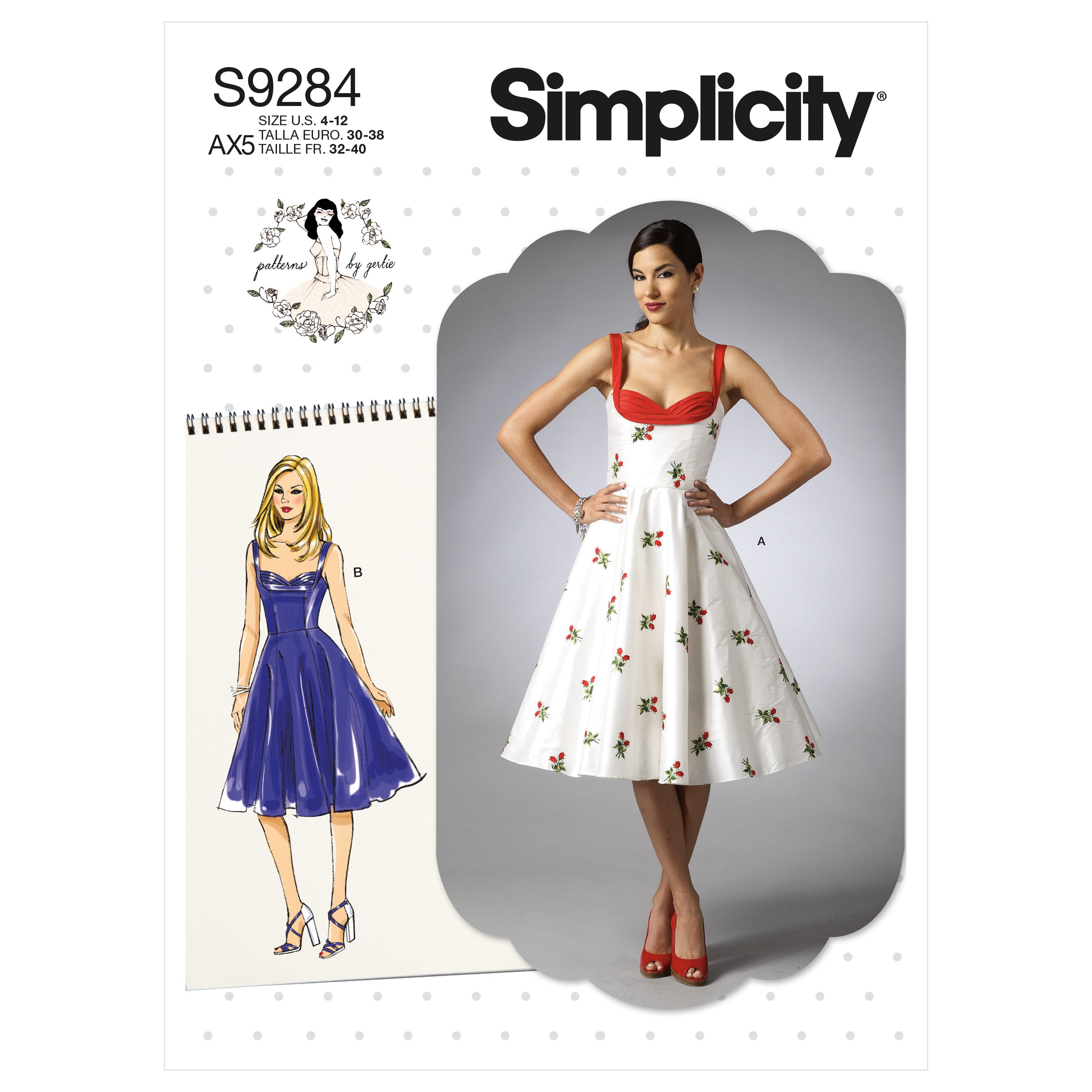 Simplicity sewing pattern S9284 dress by Gertie in vintage style 1950s – Schnittmuster-Online