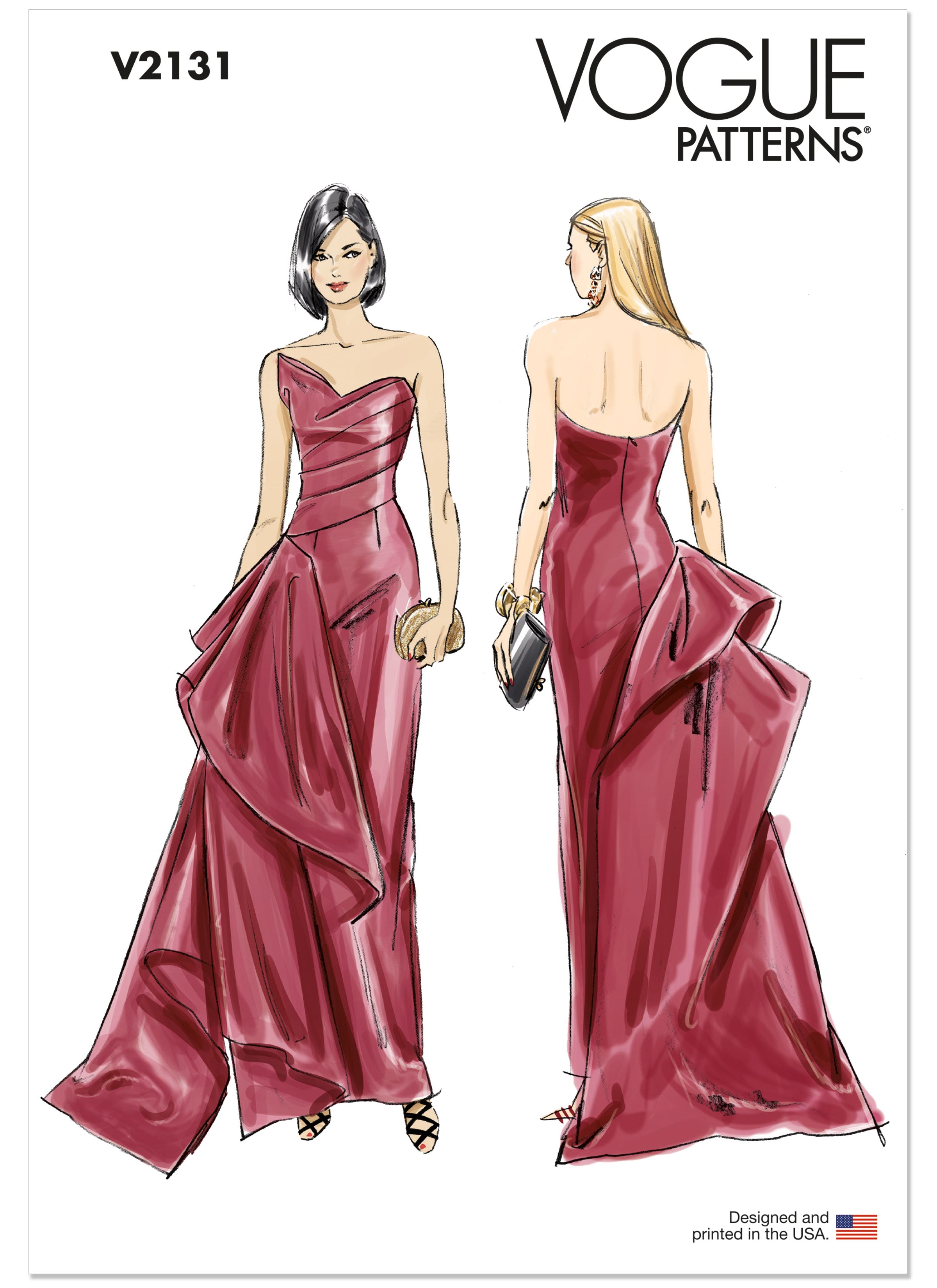 Vogue V2131 Strapless Evening Dress – Schnittmuster-Online