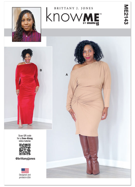 Know Me Schnittmuster ME2143 – Damen Strickkleid in zwei Längen von Brittany J. Jones