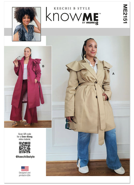 Know Me Schnittmuster ME2151 – Damen Trenchcoat von Keechii B Style