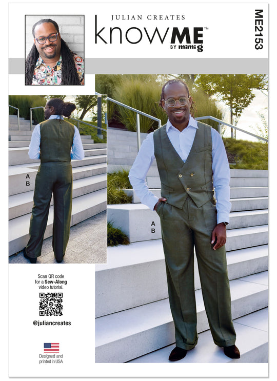 Know Me Schnittmuster ME2153 – Herren Weste & Hose von Julian Creates