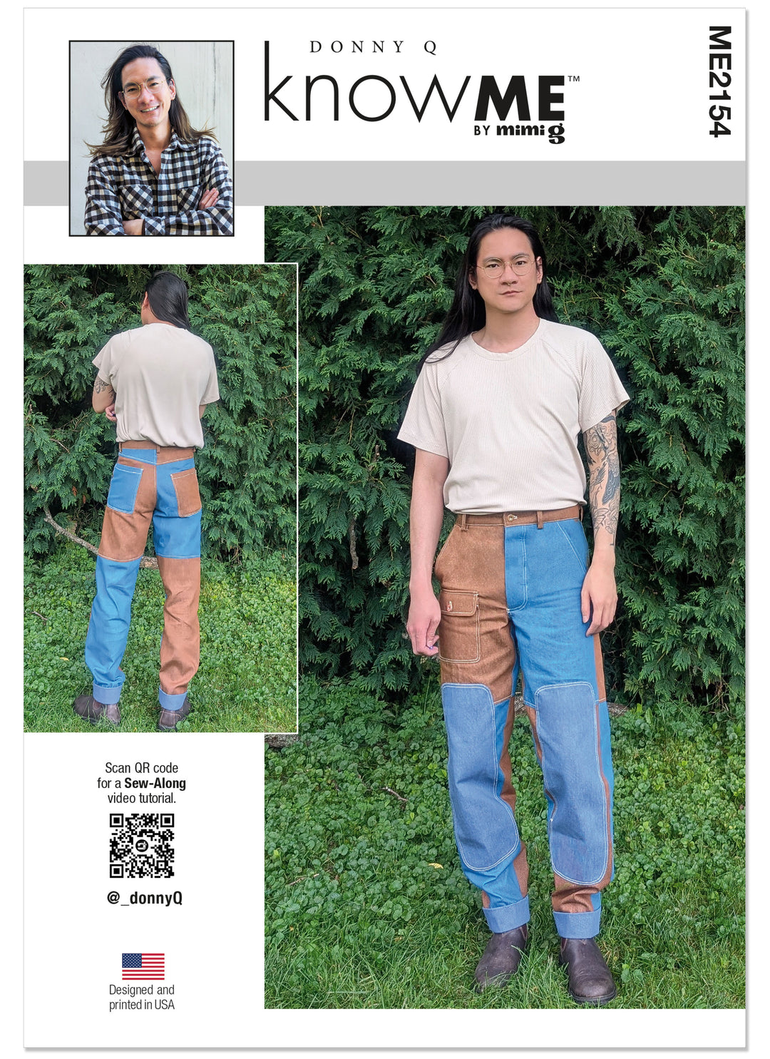 Know Me Schnittmuster ME2154 – Herren Colour-Blocking-Hose von Donny Q