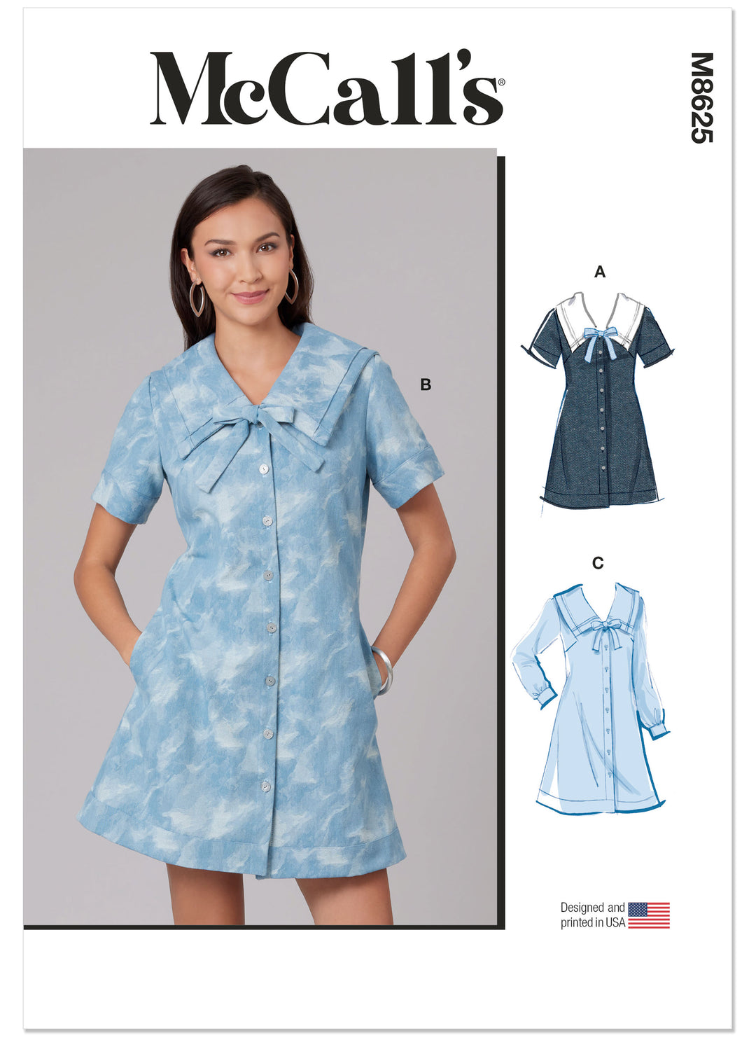 McCalls Schnittmuster M8625 – Damen A-Linien-Kleid mit Ärmelvarianten