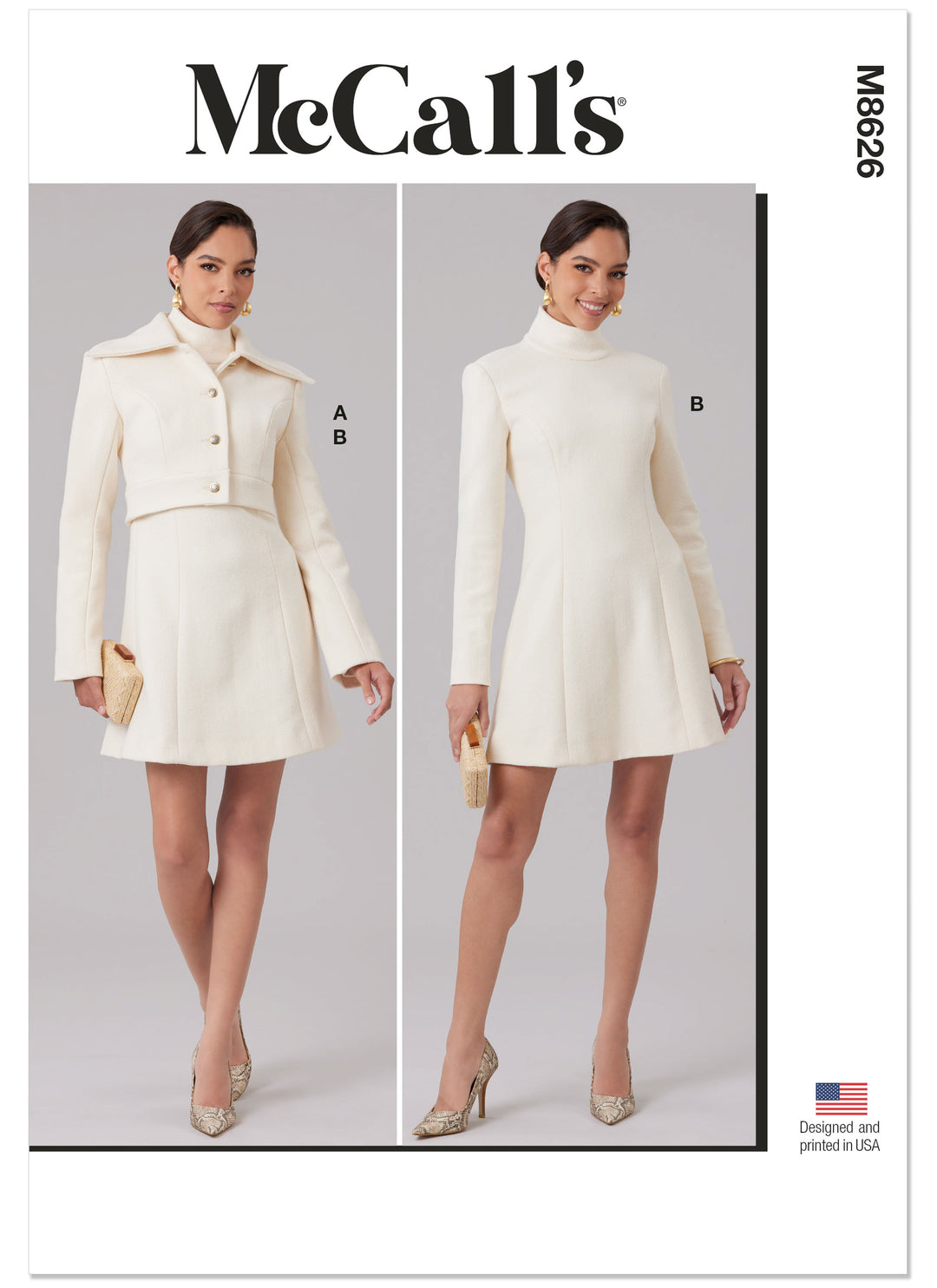 McCalls Schnittmuster M8626 – Damen Jacke & Minikleid mit Prinzessnähten
