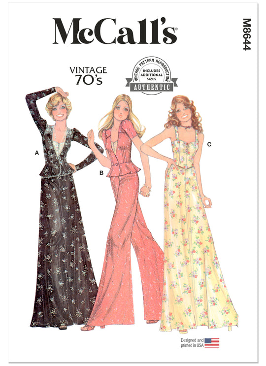 McCall's M8644 – Vintage Damen-Kombination der 1970er Jahre