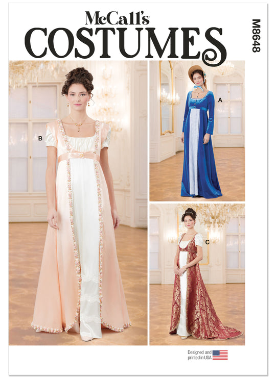 McCall's M8648 – Regency-Mantel & offene Robe für Damen