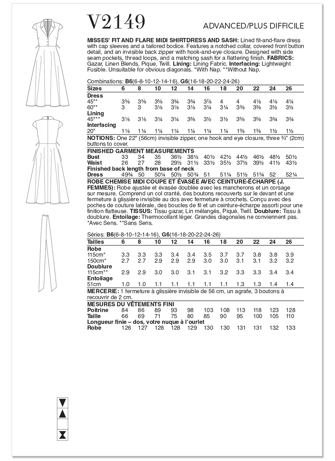 Vogue Schnittmuster V2149 – Fit-and-Flare-Midikleid von Badgley Mischka