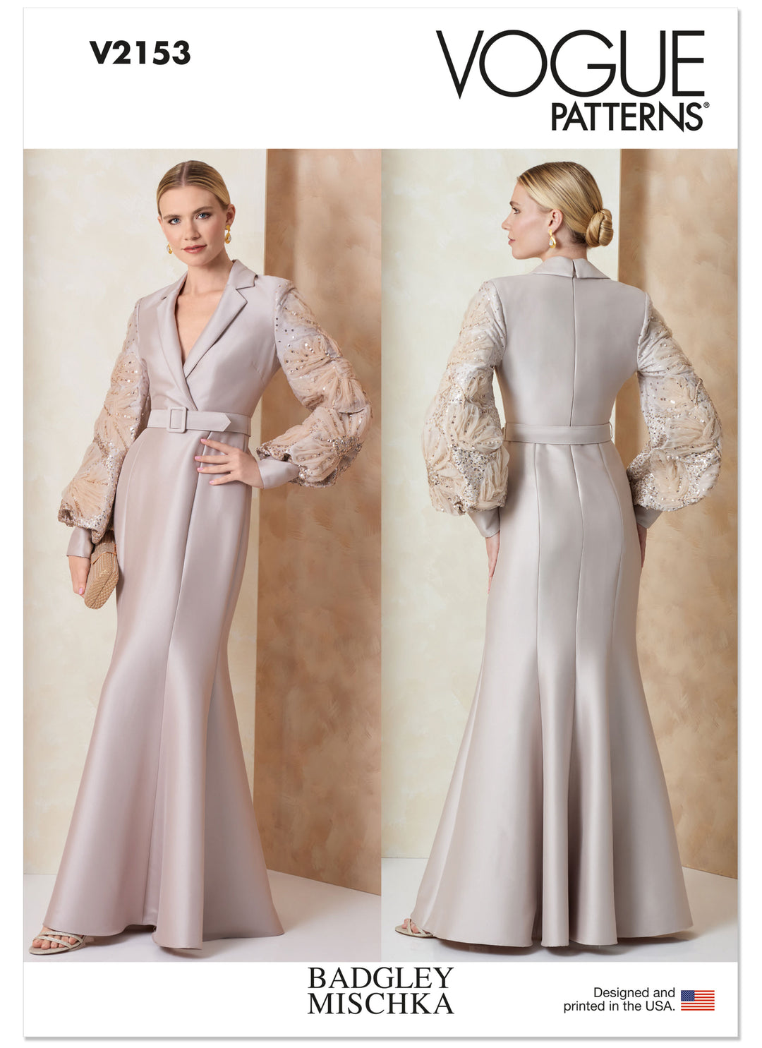 Vogue Schnittmuster V2153 – Damen Abendkleid von Badgley Mischka