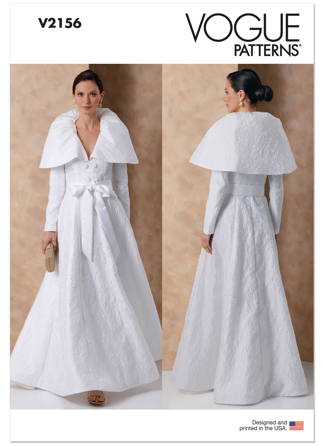 Vogue Schnittmuster V2156 Abendkleid für Damen mit Stehkragen