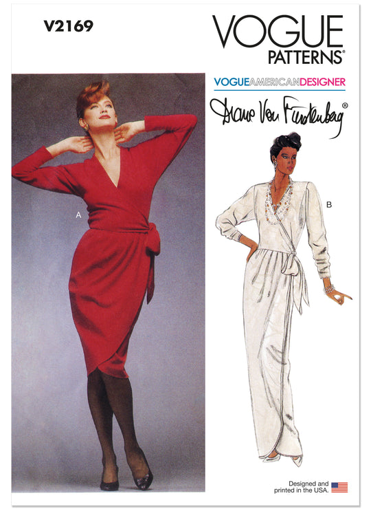 Vogue Schnittmuster V2169 Vintage-Wickelkleid für Damen von Diane von Furstenberg