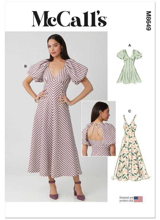 McCalls Schnittmuster M8649 – Damen Fit-and-Flare-Kleid in zwei Längen