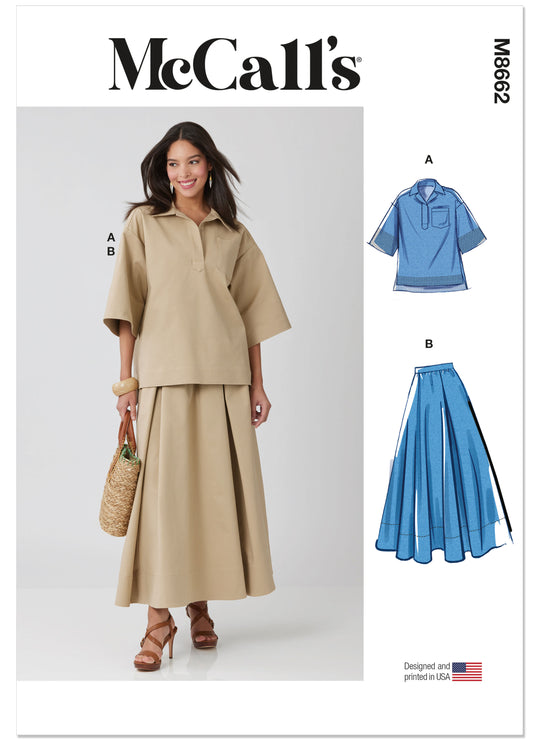 McCalls Schnittmuster M8662 – Damen Oversize-Oberteil & Rock