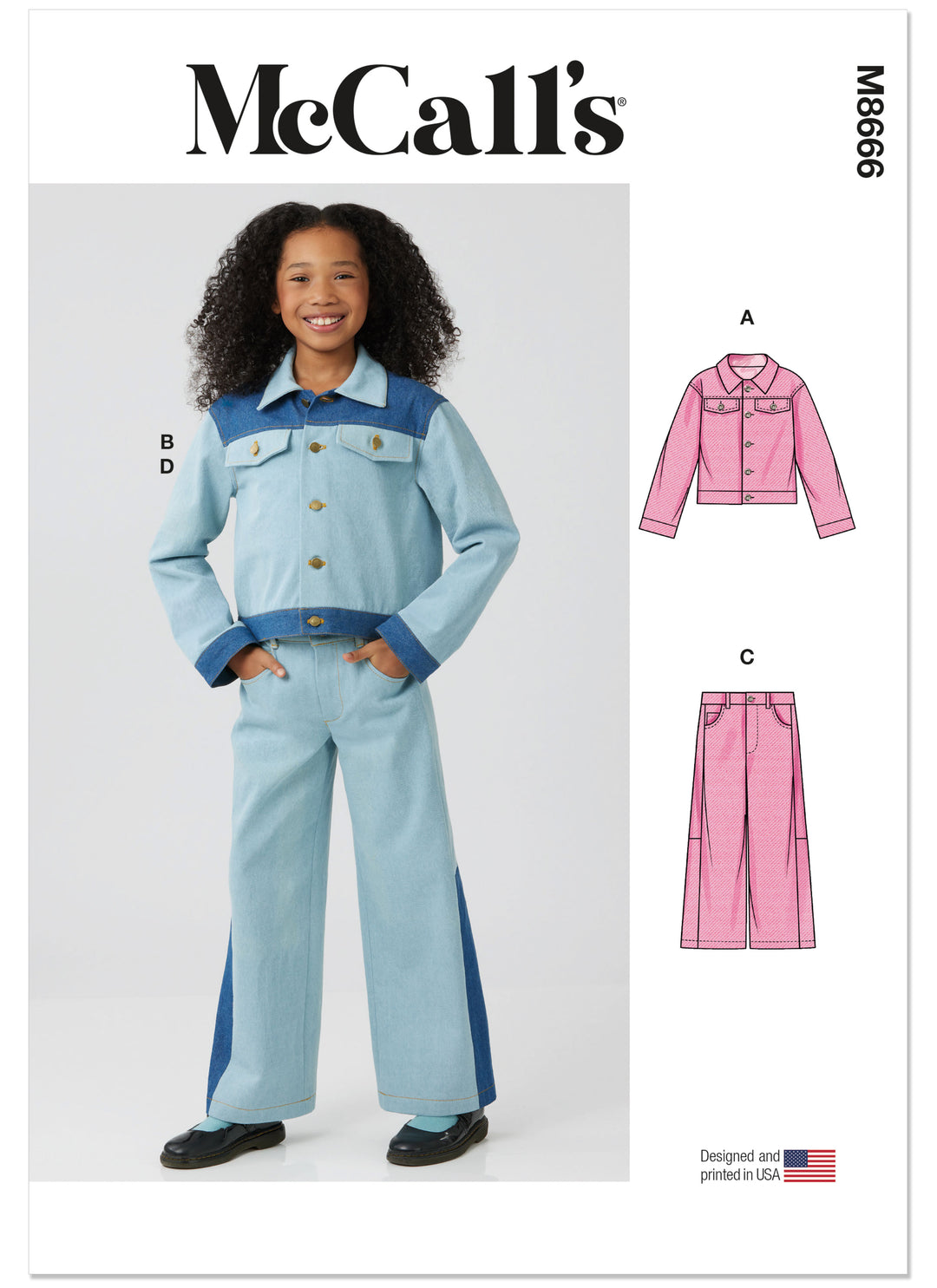 McCalls Schnittmuster M8666 – Mädchen Jeansjacke & Hose