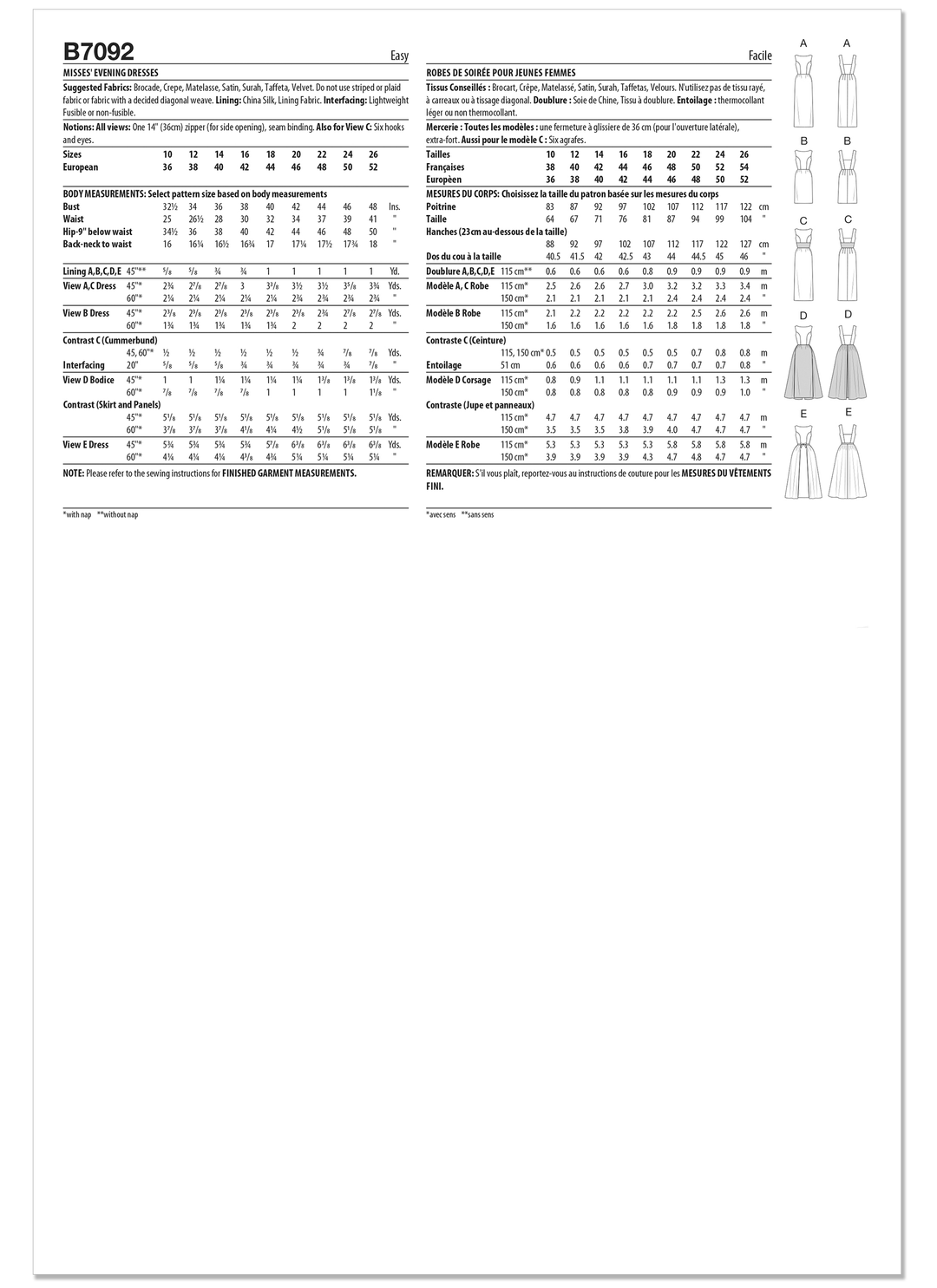 Butterick B7092 – Vintage Abendkleid der 1960er Jahre