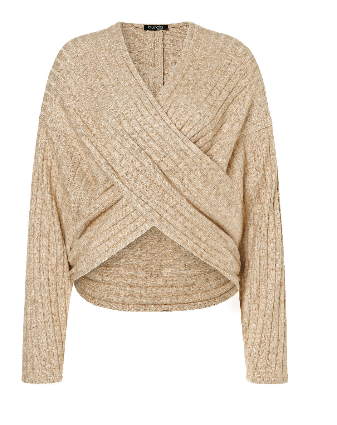 Burda Schnittmuster 5593 – Damen Wickelpullover & Pullunder in 3 Varianten