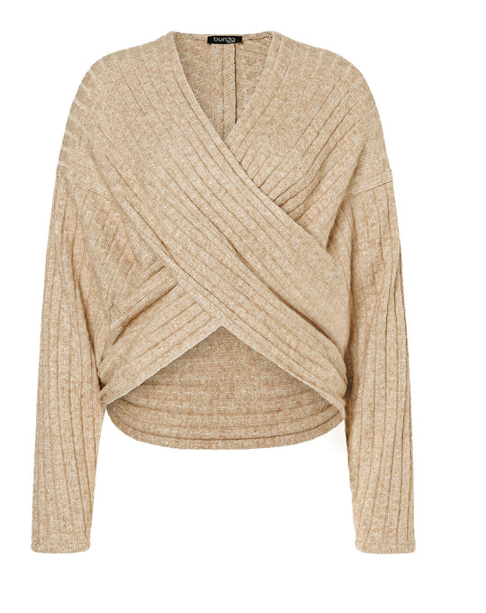 Burda Schnittmuster 5593 – Damen Wickelpullover & Pullunder in 3 Varianten