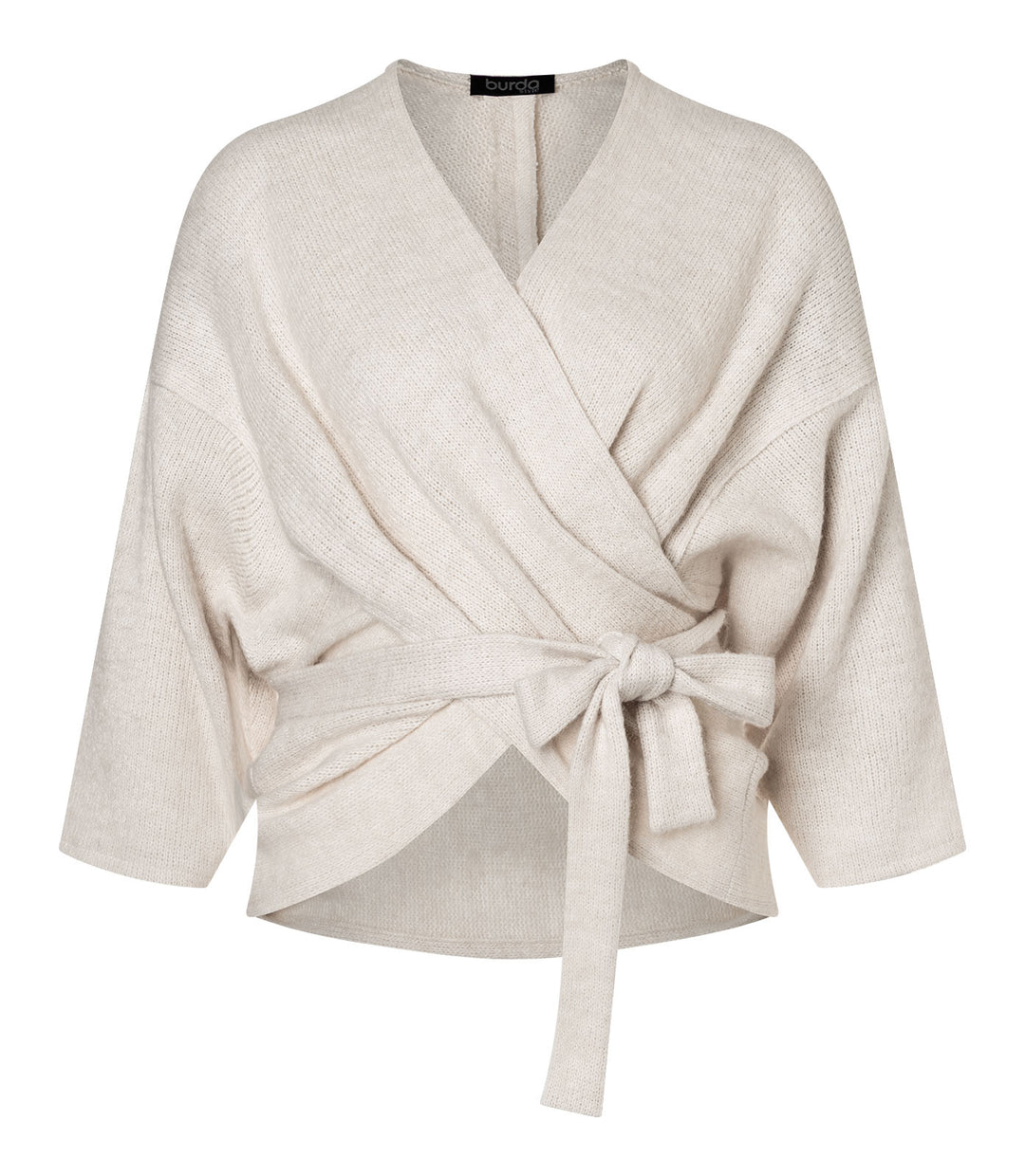 Burda Schnittmuster 5593 – Damen Wickelpullover & Pullunder in 3 Varianten