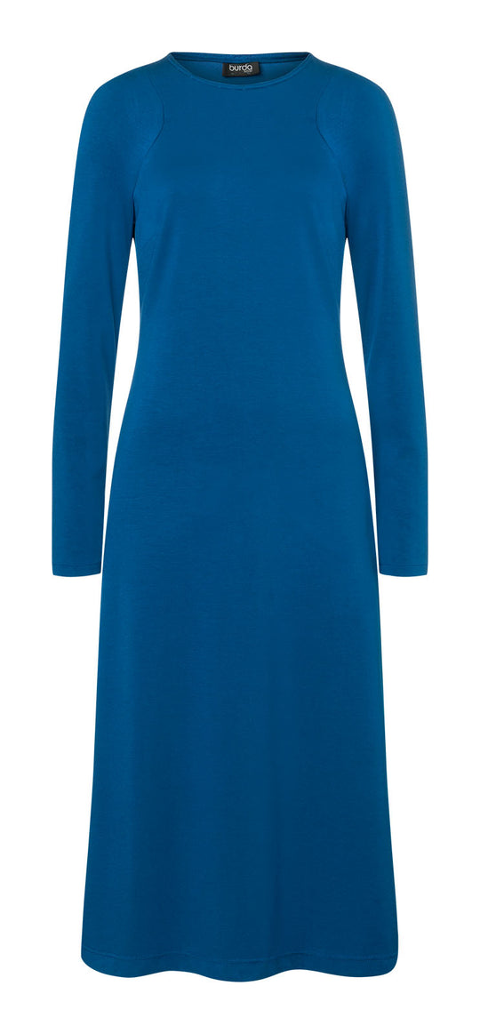 Burda Schnittmuster 5599 – Damen Midi-Schlupfkleid & Lamé-Shirt