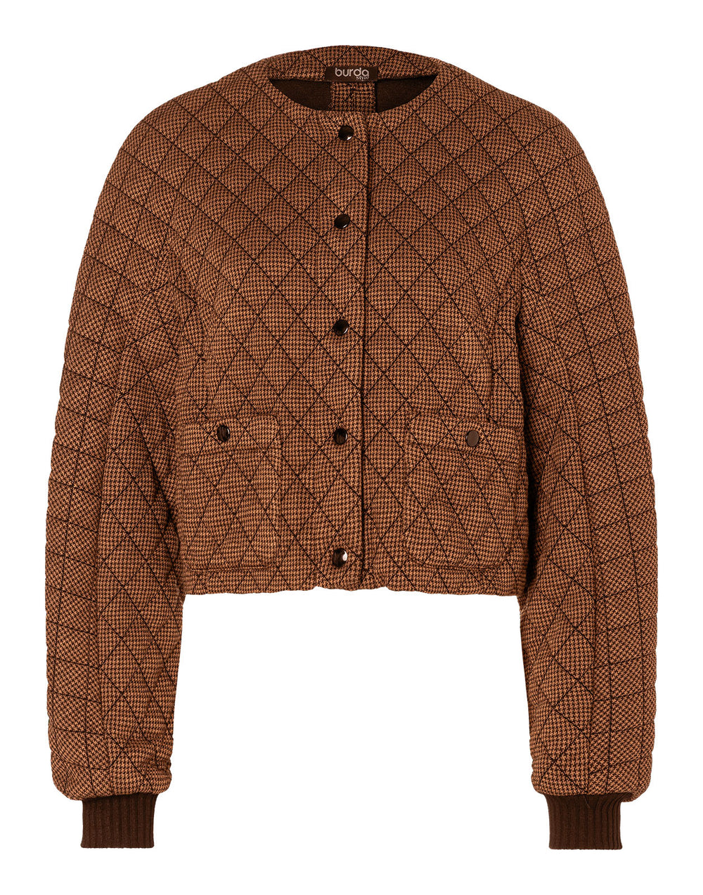 Burda Schnittmuster 5607 – Damen Kurzjacke & Steppjacke mit Druckknöpfen