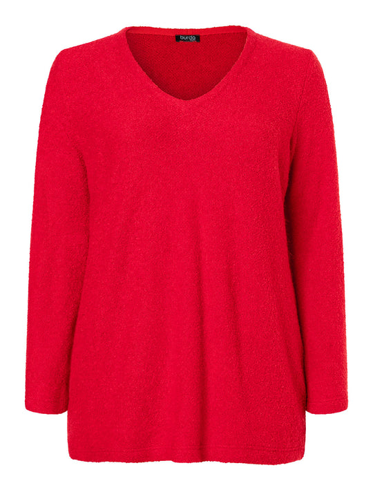 Burda Schnittmuster 5612 – Damen Pullover mit V-Ausschnitt & Schalkragen Gr. 46–60