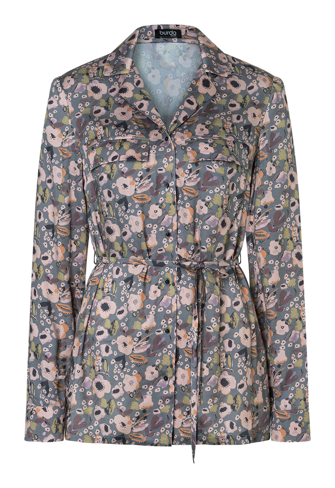 Burda Schnittmuster 5615 – Damen Hemdbluse & Retro-Bluse mit Reverskragen