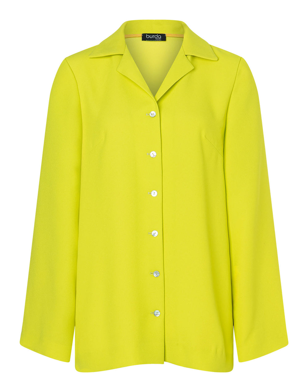 Burda Schnittmuster 5615 – Damen Hemdbluse & Retro-Bluse mit Reverskragen