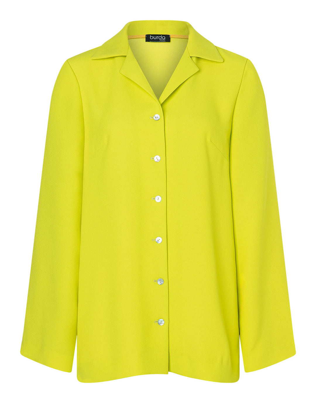 Burda Schnittmuster 5615 – Damen Hemdbluse & Retro-Bluse mit Reverskragen