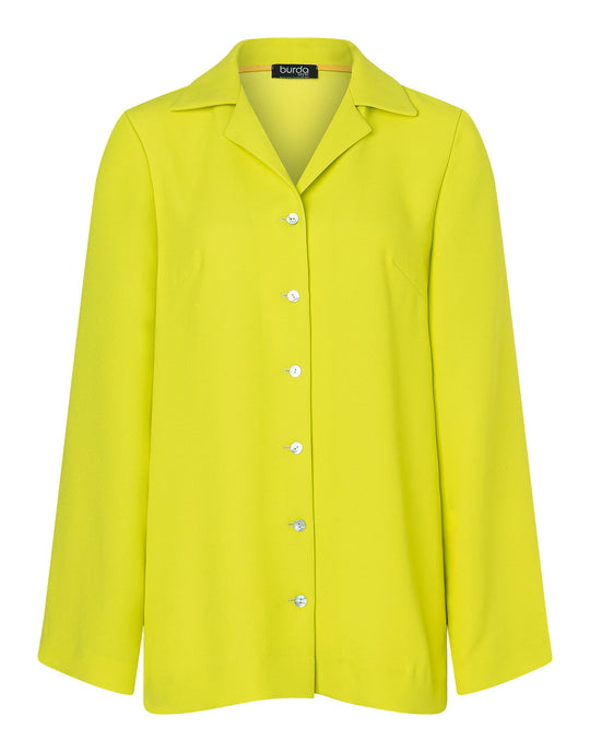 Burda Schnittmuster 5615 – Damen Hemdbluse & Retro-Bluse mit Reverskragen