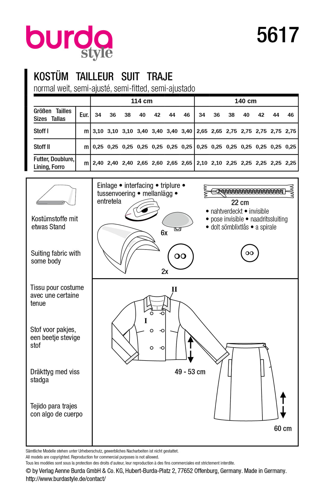 Burda Schnittmuster 5617 – Damen Vintage Zweiteiler „Tippi“ von 1966