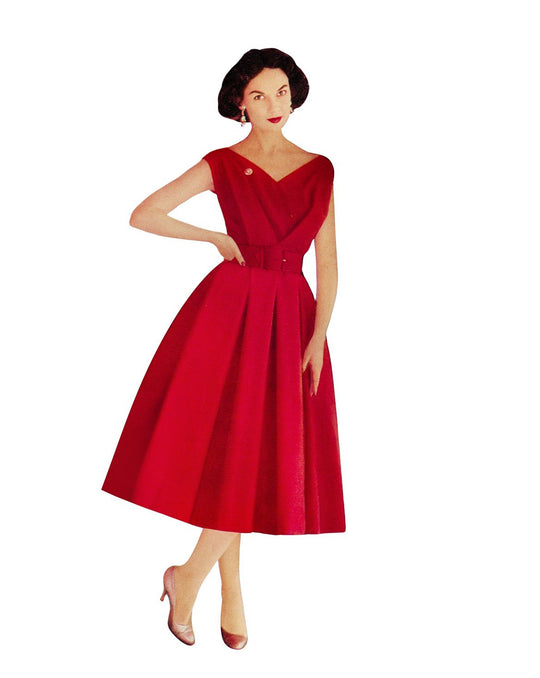 Burda Schnittmuster 5618 – Damen Vintage A-Linien-Kleid „Sophia“ 1957