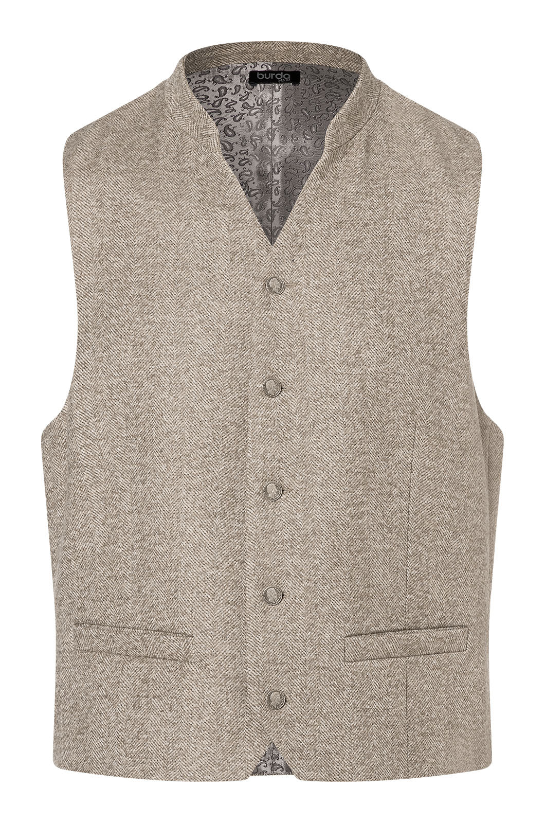 Burda Schnittmuster 5624 – Herren Trachtenweste & klassische Weste