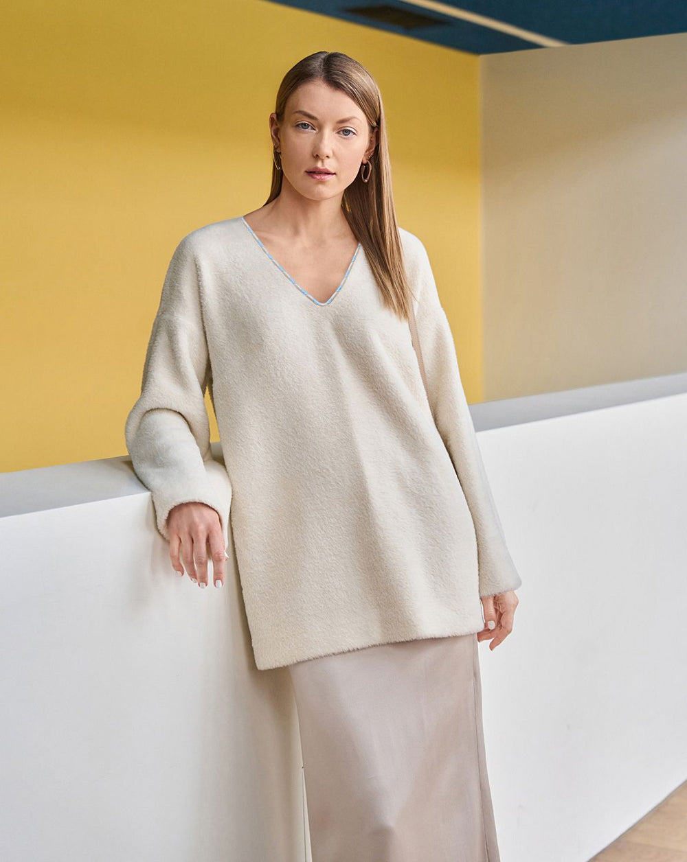 Burda Schnittmuster 5627 – Damen Longpullover, Strickkleid & Sweatkleid