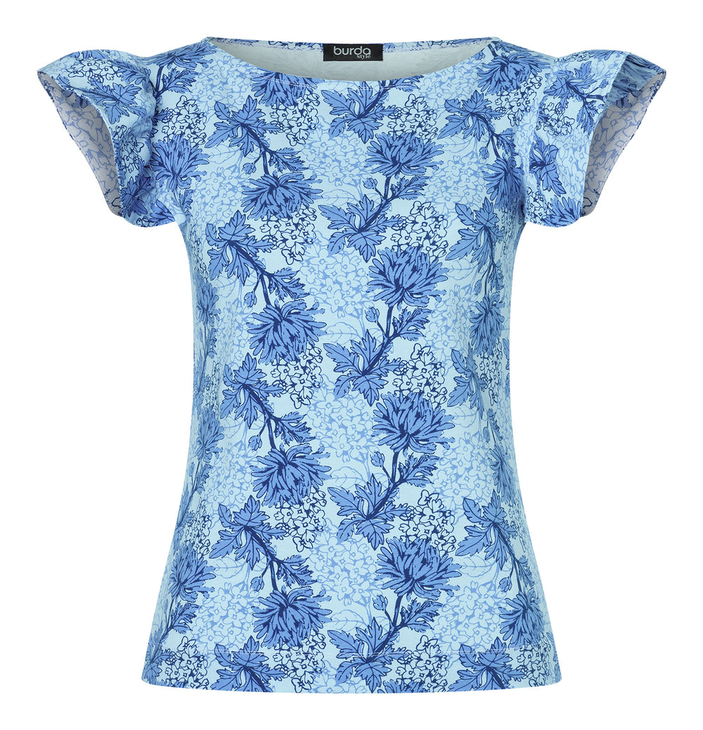 Burda Schnittmuster 5629 – Damen Kurzarm-Tops