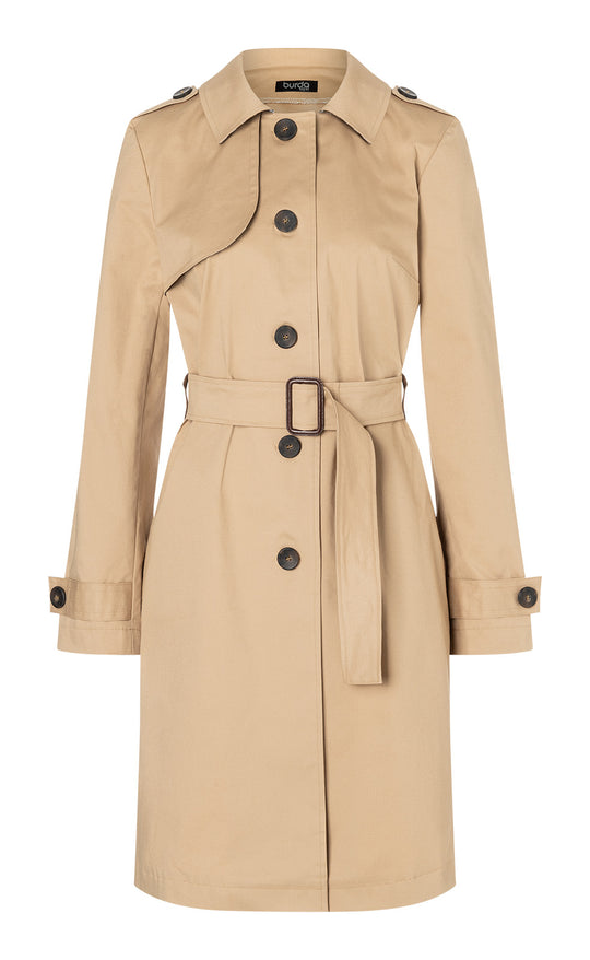 Burda Schnittmuster 5647 – Damen Trenchcoat & Mäntel