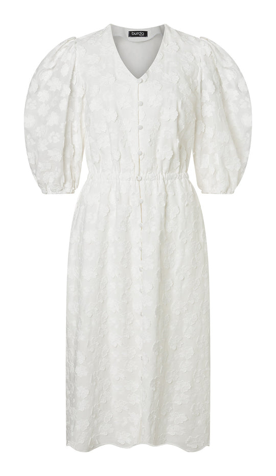 Burda Schnittmuster 5669 – Damen Midi-Kleid & Bluse mit Couture-Details