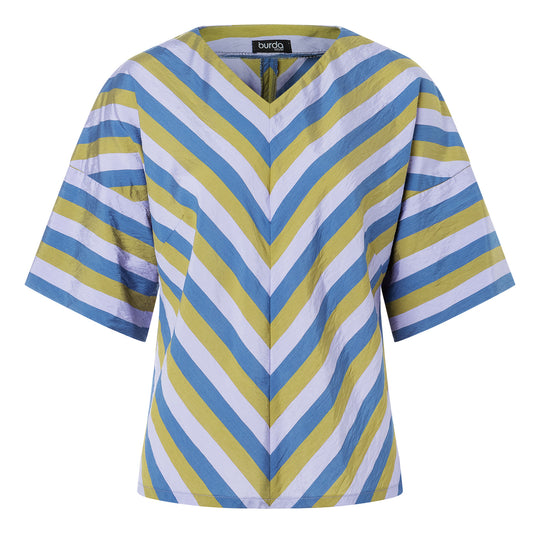 Burda Schnittmuster 5673 – Damen Kurzarm-Blusen mit modernen Details