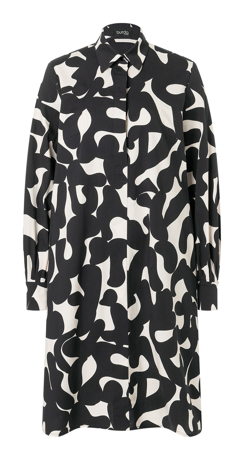 Burda Schnittmuster 5678 – Damen Blusenkleid & Bluse im Sixties-Look