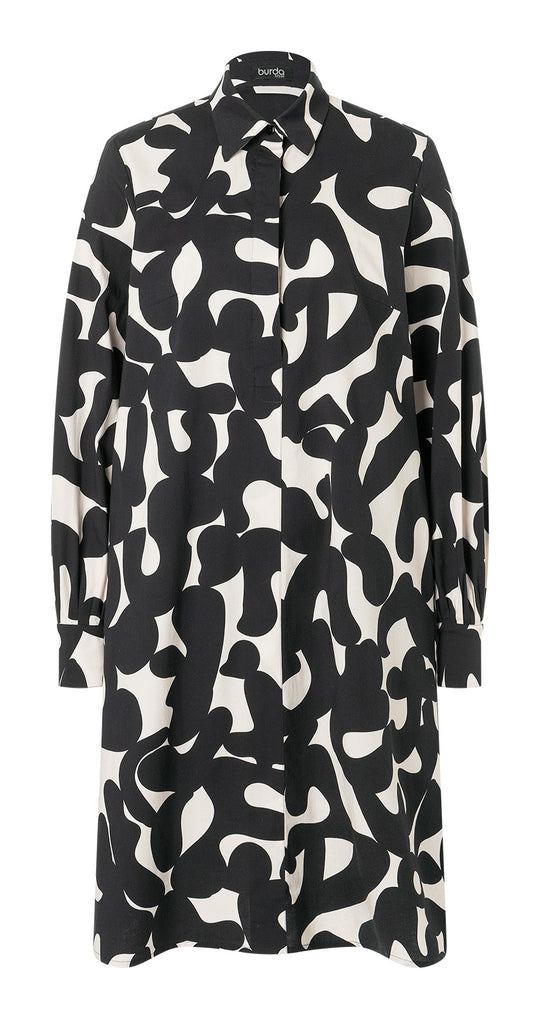 Burda Schnittmuster 5678 – Damen Blusenkleid & Bluse im Sixties-Look