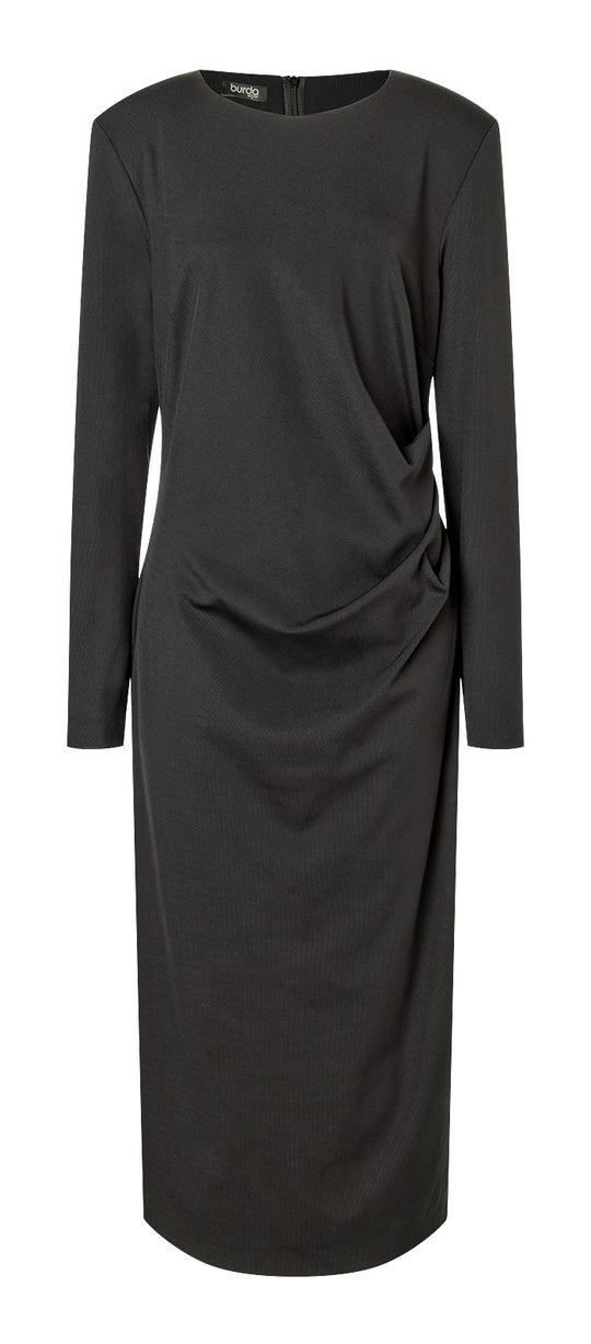 Burda Schnittmuster 5684 – Damen Midi-Kleider mit Drapierung (2 easy Varianten)