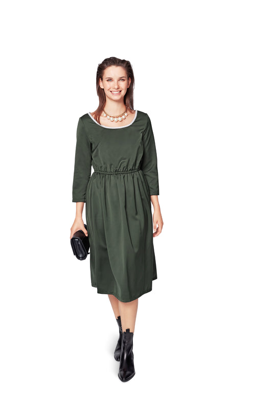 Burda Schnittmuster 5686 – Damen Sommerkleider mit betonter Taille