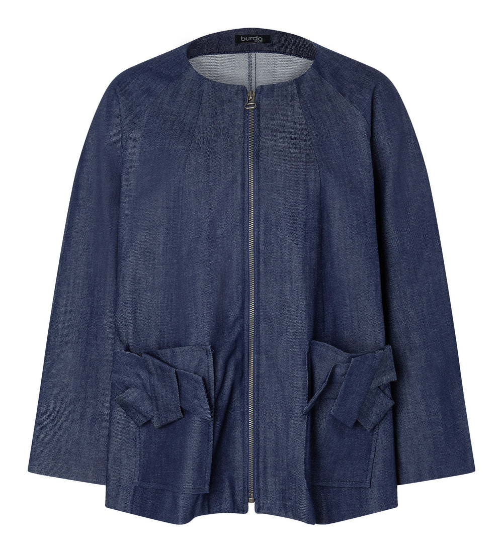 Burda Schnittmuster 5695 – Damen Jacken mit großen Taschen (2 easy Varianten)