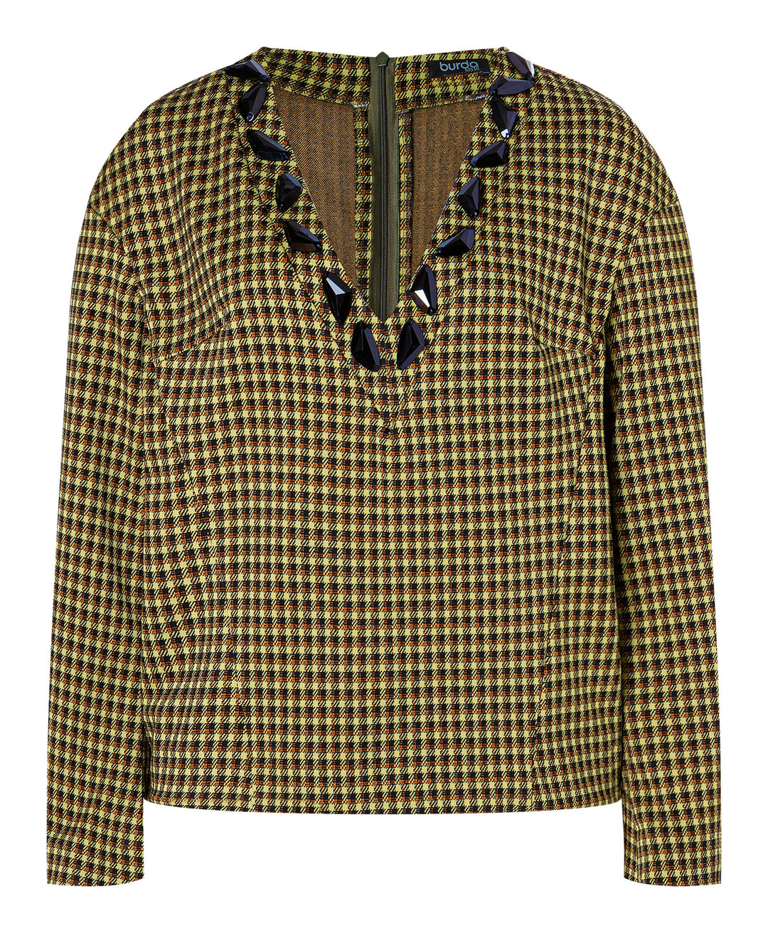 Burda Schnittmuster 5697 – Damen Langarmshirts mit Glamour & Trenddetails