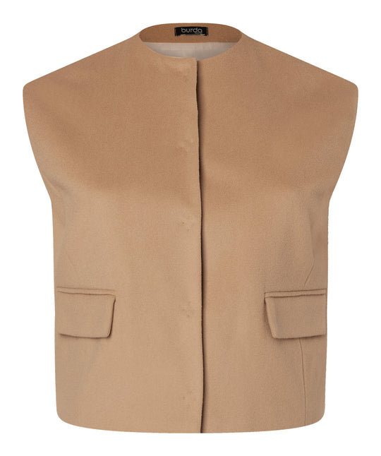 Burda Schnittmuster 5698 – Damen Westen mit Knöpfen (2 Couture-Varianten)