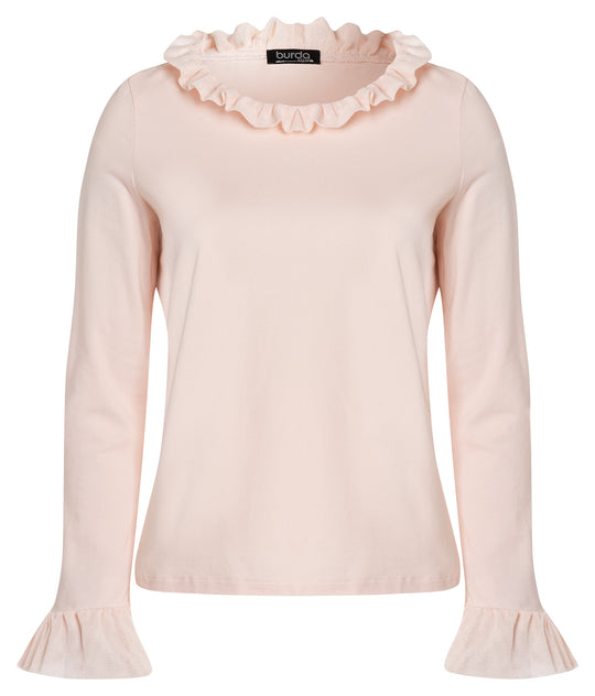 Burda Schnittmuster 5705 – Damen Basic Langarmshirts (3 easy Varianten)