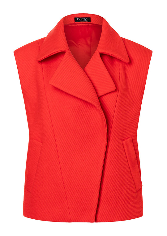 Burda Schnittmuster 5714 – Damen Westen mit Taschen & markanten Details