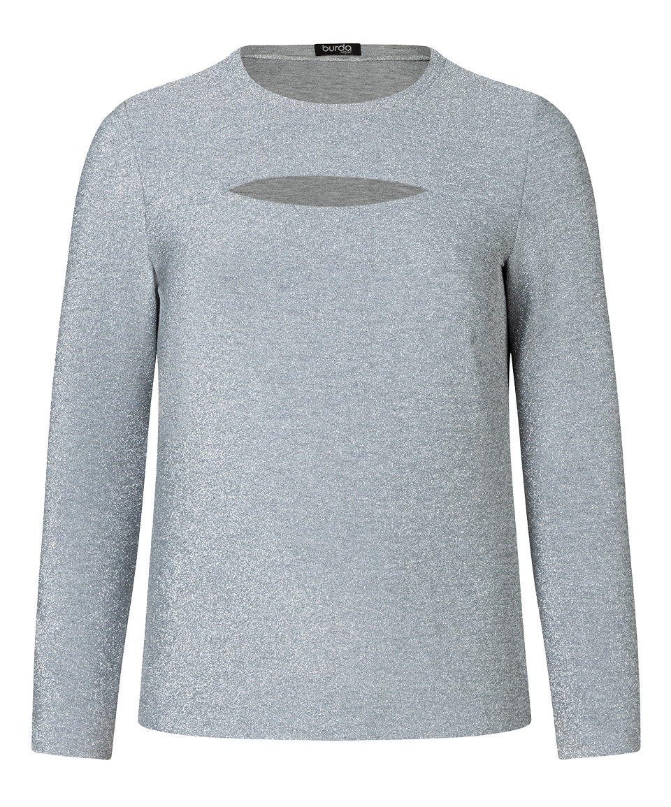 Burda Schnittmuster 5717 – Damen Basic Langarmshirts für Einsteiger