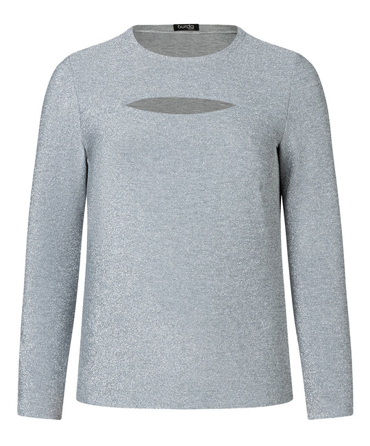 Burda Schnittmuster 5717 – Damen Basic Langarmshirts für Einsteiger