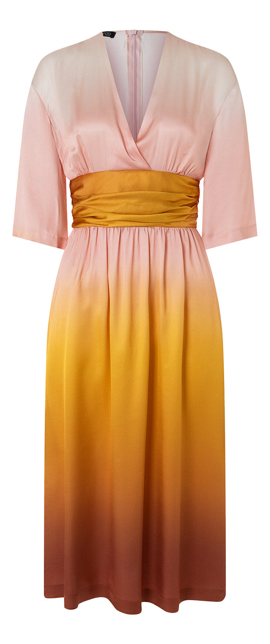 Burda Schnittmuster 5724 Damen Midikleid mit Wickeleffekt und Kleid mit Kummerbundoptik in Viskose