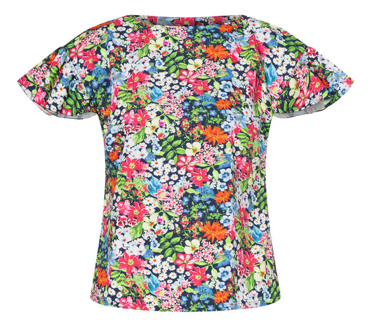 Burda Schnittmuster 5727  Damen bauchfreies Top aus Jacquard, Blusenshirt mit Druckknopfleiste und Sommershirt aus Popeline mit Flügelärmel